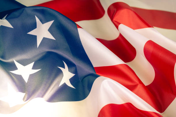 istock Closeup american flag background detail art 1175689449