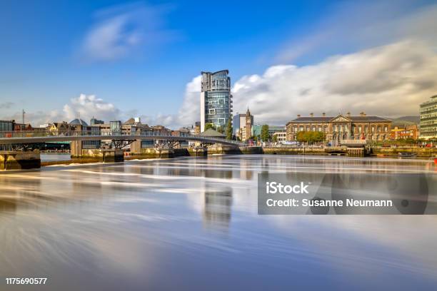 The Custom House And Lagan River In Belfast Northern Ireland Stock Photo - Download Image Now