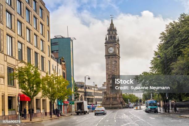 Albert Memorial Clock Tower In Belfast Northern Ireland Stock Photo - Download Image Now