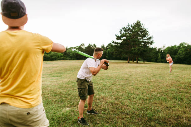 istock Enjoying game of baseball with friends 1175690779