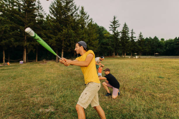 istock Enjoying game of baseball with friends 1175691095