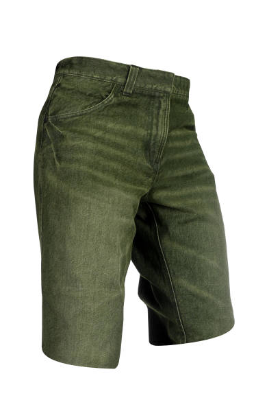 istock Male jeans shorts isolated 1175691429