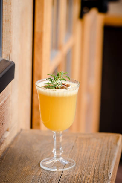 istock Fall hot punch cocktail on wooden table 1175691483