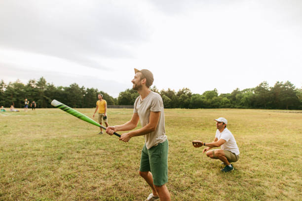 istock Baseball game with my friends 1175691530