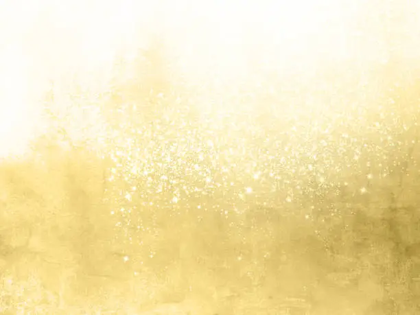Photo of Gold sparkle background - abstract festive backdrop with glittering stars