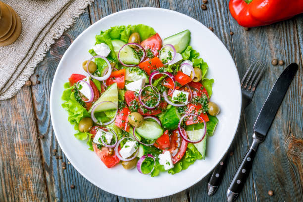 istock Greek salad with feta 1175695720