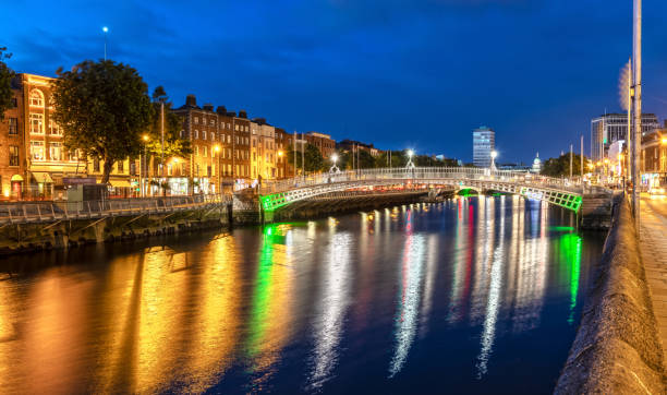 istock Ha'penny Bridge over the Liffey River in Dublin, Ireland 1175696049