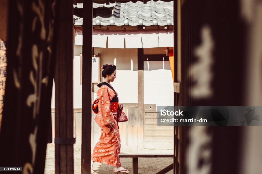 Geisha Geisha on a leisure walk Kyoto City Stock Photo