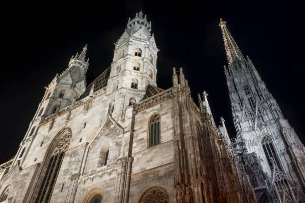 istock Gothic St. Stephen's Cathedral at night, Vienna 1175700242