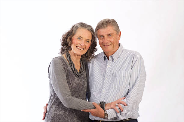 istock Senior Couple Cut Out Smiling at camera 1175702521