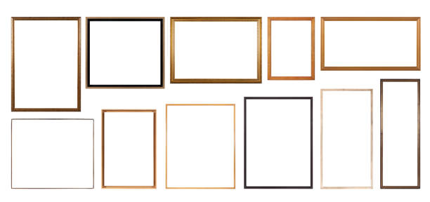 Thin Picture Frames Thin Picture Frames carving craft product photos stock pictures, royalty-free photos & images