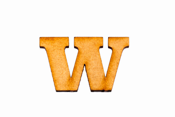 istock Lowercase letter w - Piece in wood 1175703350