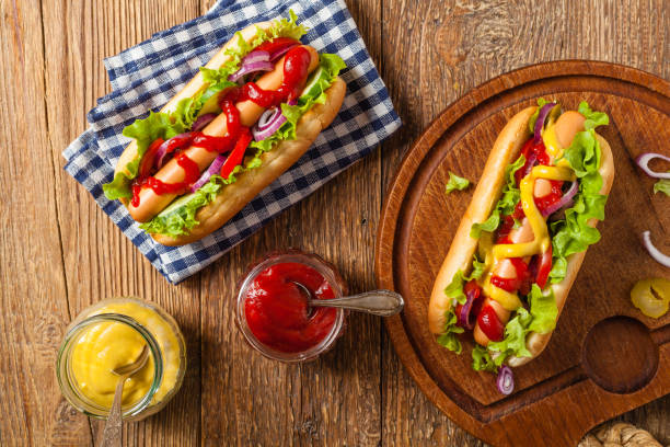 istock Delicious homemade hot dogs. 1175707053