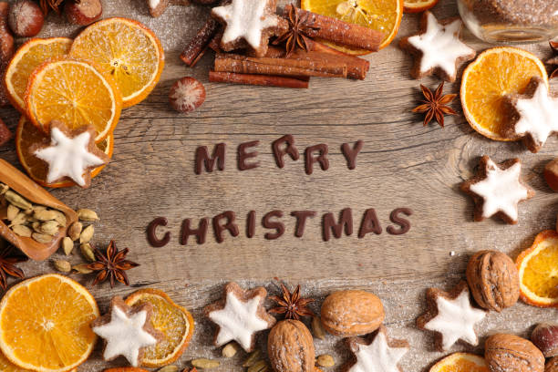 istock merry christmas with gingerbread cookies and spices 1175708189