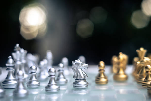istock Chess board game, business competitive concept, copy space 1175712861