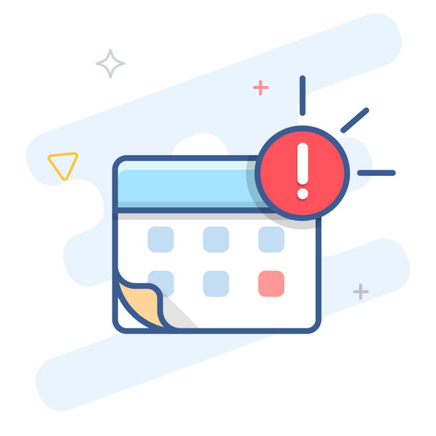 ilustrações de stock, clip art, desenhos animados e ícones de agenda notification vector line icon. event reminder outline illustration. - dacian