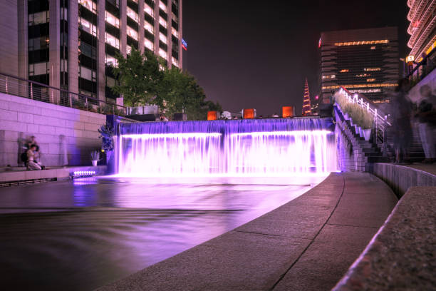 lighting show & fountain show at a park in Gyeonggi province in South Korea