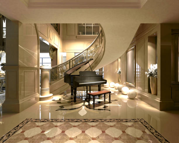 istock 3D Render of Classic Style Home Living room 1175714855