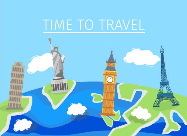istock Travel to World. Road trip. Tourism. Vector illustration. Modern flat design 1175717408