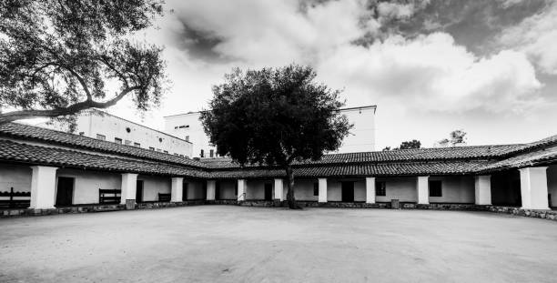 istock El Presidio courtyard in Old Santa Barbara in B&W 1175722497