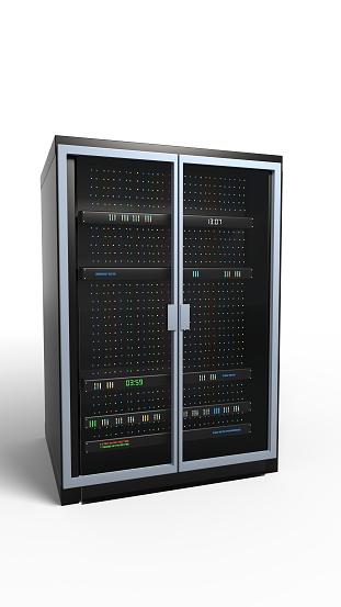 Desain Rak Server Rak Server Modern Gambar Rak Server Terisolasi Pada Latar Belakang ...