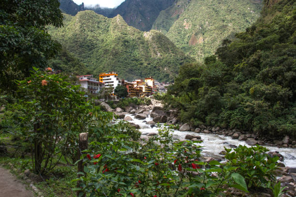 istock View of Aguas Calientes and Urubamba river in Peru 1175729362