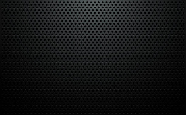 Perforated black metal sheet background Perforated black metal sheet background in vector abstract aluminum backgrounds close up stock illustrations