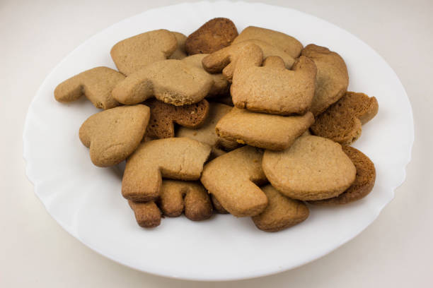 istock Biscuits love on a white plate and against a white background 1175735070