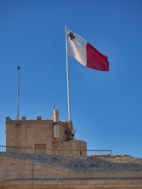 istock maltese flag in Victoria, Gozo 1175737522