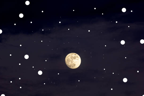 istock The moon has stars all around and the light rushes in. 1175741880