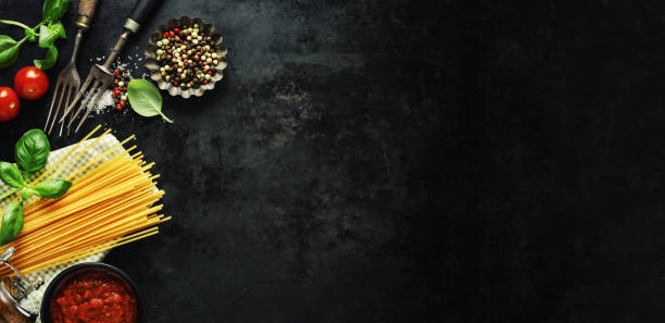 istock Food background with ingredients 1175743871