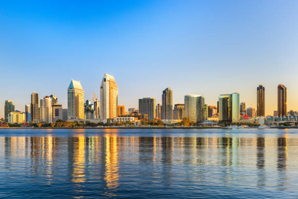 San Diego, California, USA Cityscape San Diego, California, USA downtown skyline at the Embarcadero. san diego stock pictures, royalty-free photos & images