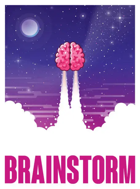 Vector illustration of Brainstorm illustration