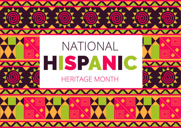 ilustrações de stock, clip art, desenhos animados e ícones de national hispanic heritage month celebrated from 15 september to 15 october usa. latino american ornament vector - spain spanish culture art pattern