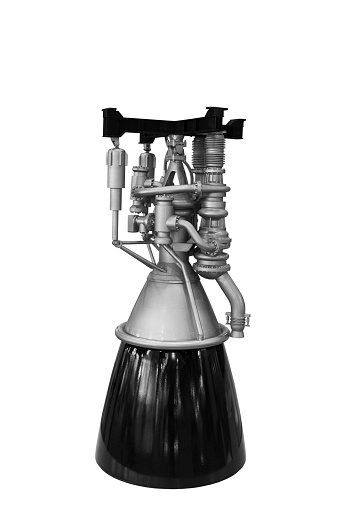 Rocket engine isolated on white background
