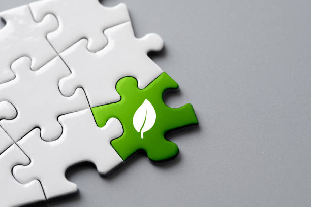 istock Recycle icon on jigsaw for eco & green concept 1175750790