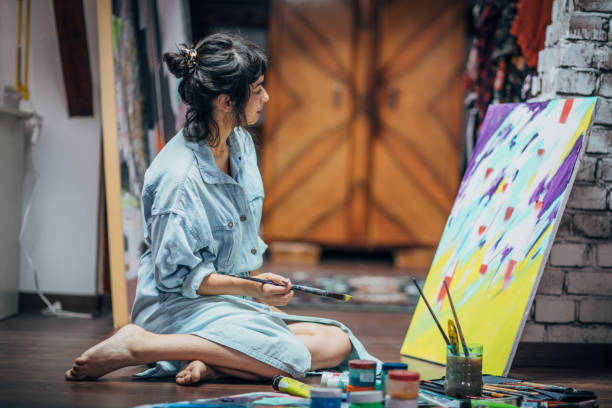 istock Woman in her art studio 1175757613