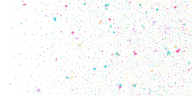 Vector illustration of Abstract flying confetti.