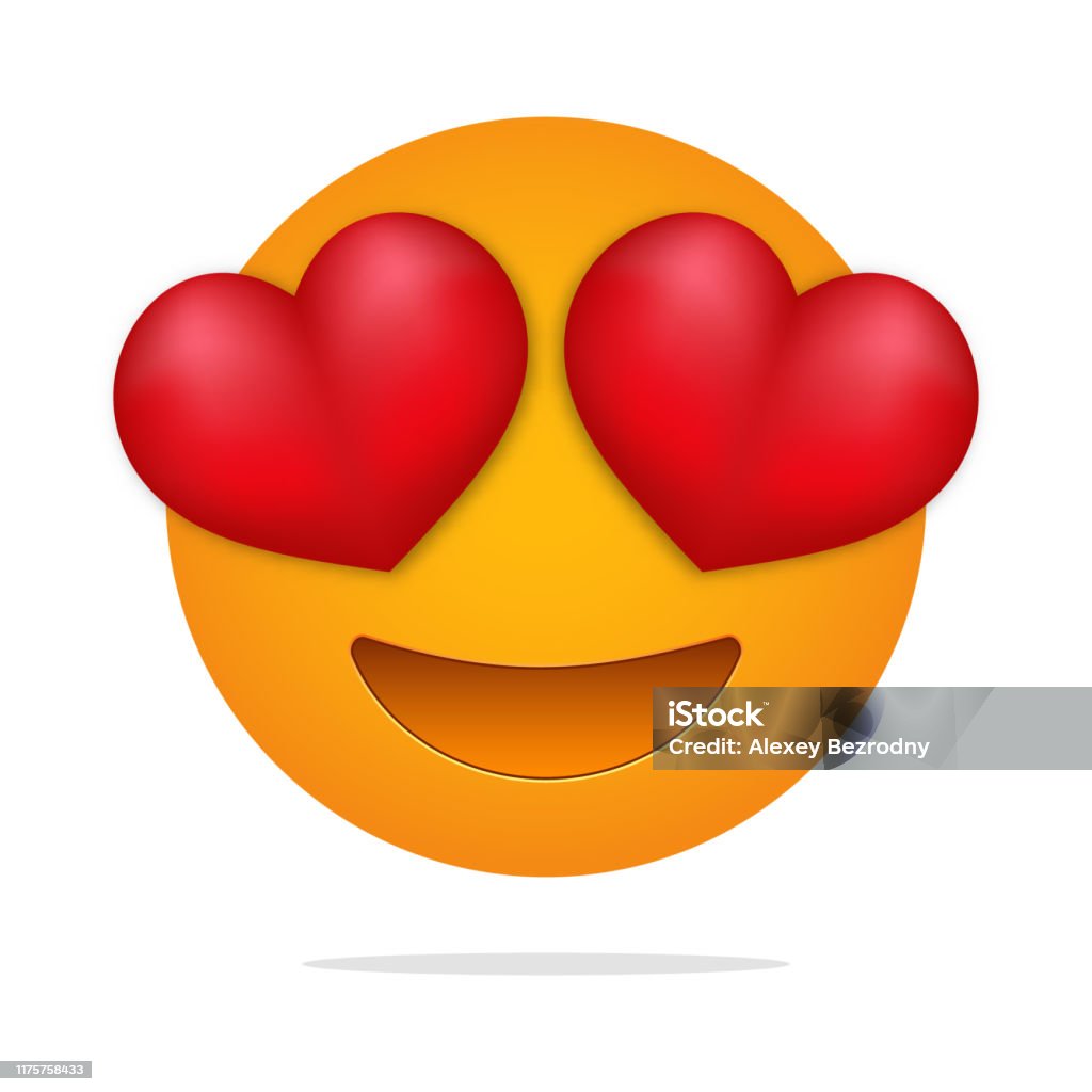 Love Emoji Heart Eyes Face Stock Illustration - Download Image Now ...
