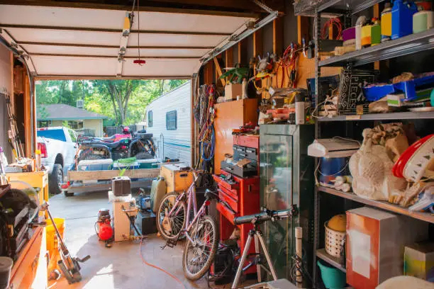 Photo of Cluttered Garage Home Storage Room in Denver Colorado