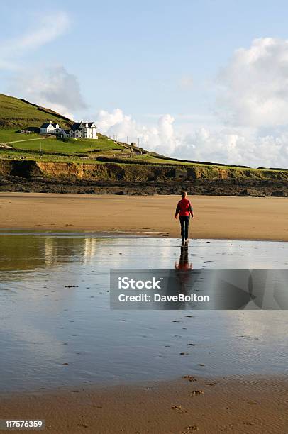 Walk On The Beach Stock Photo - Download Image Now - Devon, One Person, People