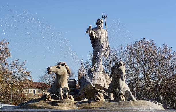 Neptune Fountain stock photo