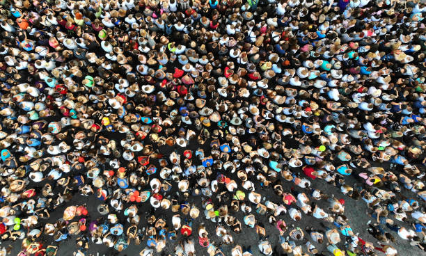 istock People crowd, aerial, top view 1175769698