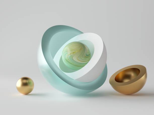 istock 3d abstract minimal modern background, green onyx core inside glass shell, gold hemisphere, golden ball, isolated objects, simple clean design, classy decor 1175771103