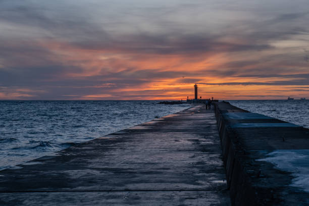 istock beautiful colorful dramatic sunset on the sea. dramatic sky with clouds 1175772572