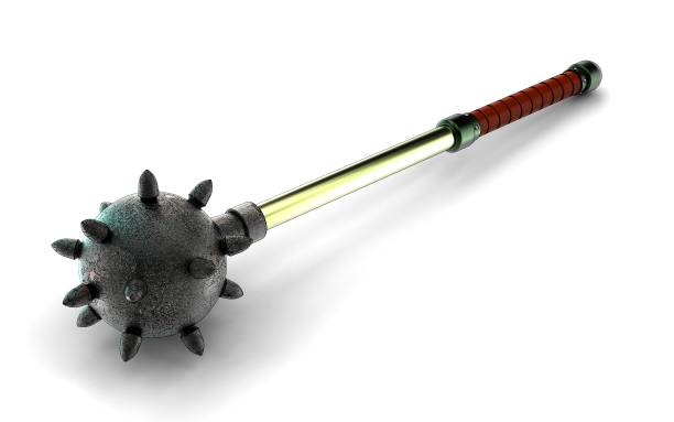 3d renderings of viking mace isolated