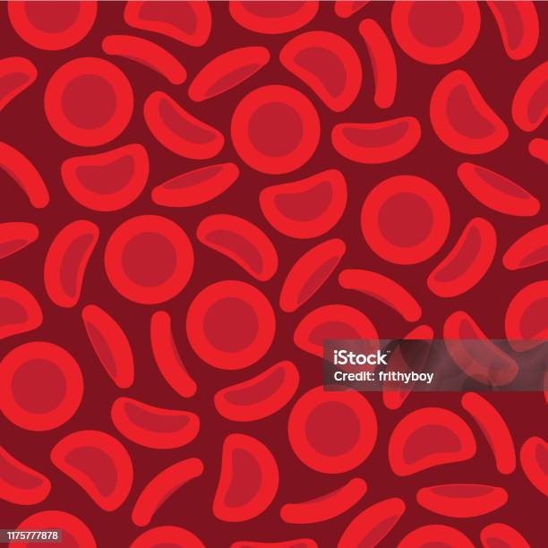 Repeating Cell Pattern Blood Cells In A Repeat Pattern Vector Illustration Stock Illustration ...