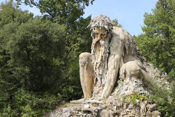 der appennine-koloss, italien - giambologna stock-fotos und bilder