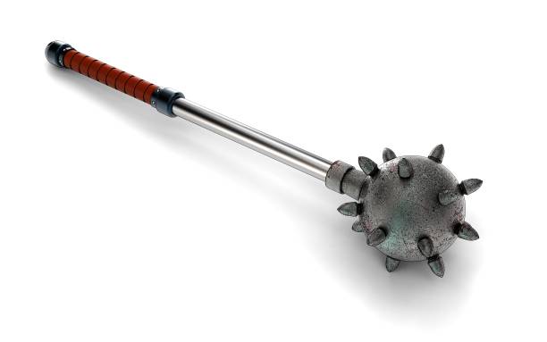 3d renderings of viking mace isolated