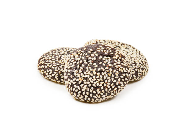 istock Chocolate cookies isolated on white background. 1175779346
